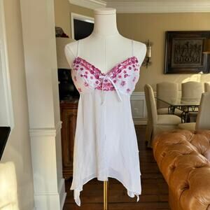 white pink lace babydoll slip dress coquette y2k lingerie top